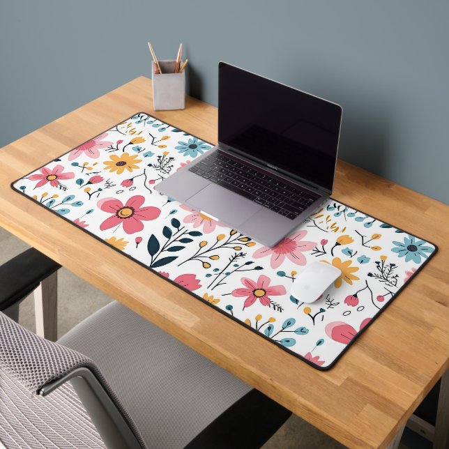 Cute Ditsy Spring Flower Desk Mat (Office 2)
