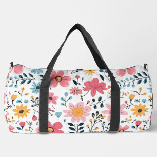 Cute Ditsy Spring Flower Duffle Bag