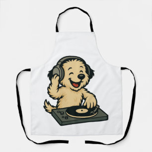 Cute DJ Dog with Headphones � Fun Kids Gift Apron