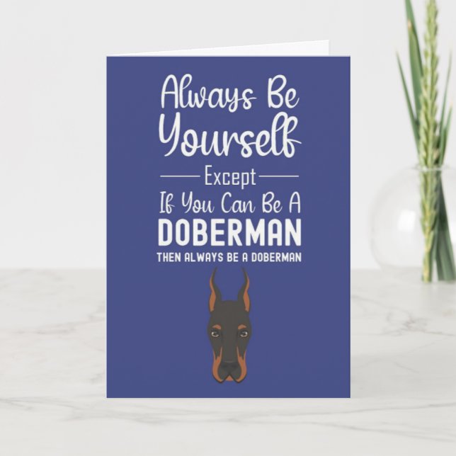Cute Doberman Cards Animal Pet Funny Dog Humour (Front)