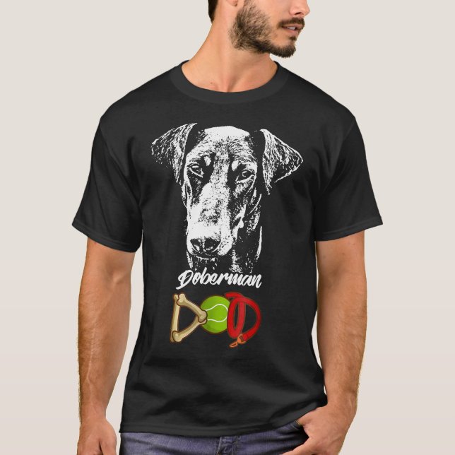 Cute Doberman Dad T-Shirt (Front)
