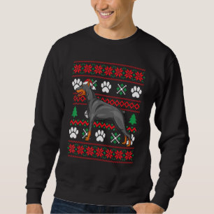 Cute Doberman Pinscher Dog Ugly Sweater Hat Claus