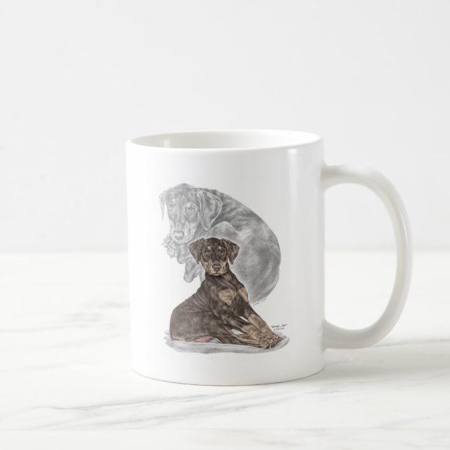 Cute Doberman Pinscher Puppy Coffee Mug (Right)