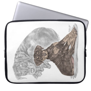 Cute Doberman Pinscher Puppy Laptop Sleeve