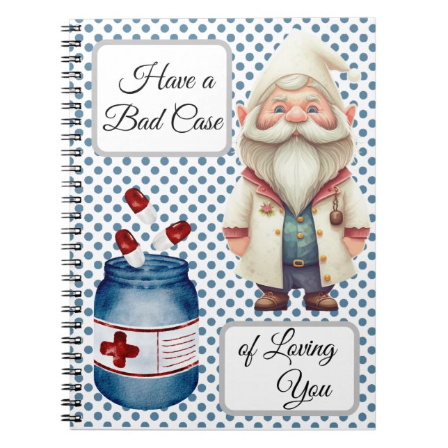 Cute Doctor Gnome Notebook (Front)