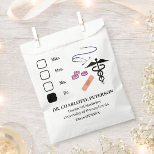 Cute Doctor Medical Student Graduation Party  Favour Bag