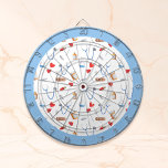 Cute Doctor Medicine Elements Dartboard<br><div class="desc">Cute and simple dart board with a medical tool pattern design. Great gift for doctors and nurses,  but also for health care related parties. Illustrated and designed by Patricia Alvarez.</div>