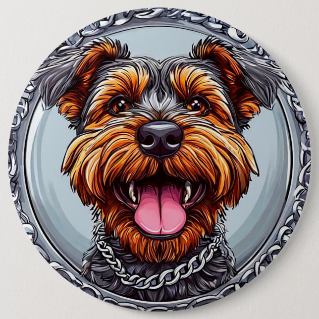 Cute Dog 6 Cm Round Badge (Front)