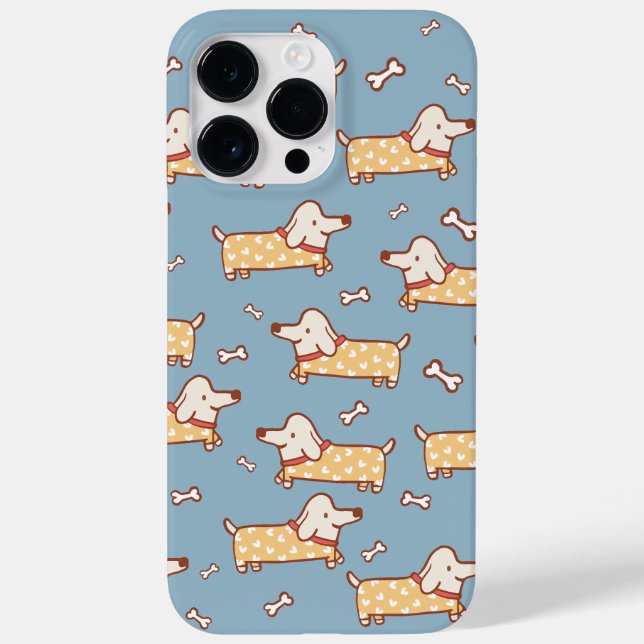 Cute Dog and Bone Seamless Pattern Case-Mate iPhone Case (Back)