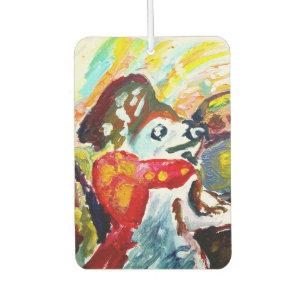 Cute dog and car ride air freshener