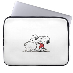 cute dog and cute sheep laptop sleeve