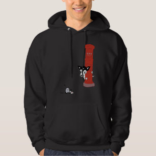 Cute Dog and Japanese Post Box Snail Mail Hoodie