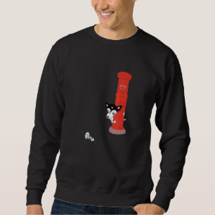 Cute Dog And Japanese Post Box Snail Mail Sweatshirt