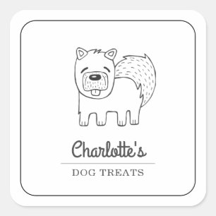 Cute Dog Bakery Treats Product Label