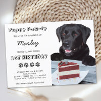 Cute Dog Birthday Party Black Lab Puppy
