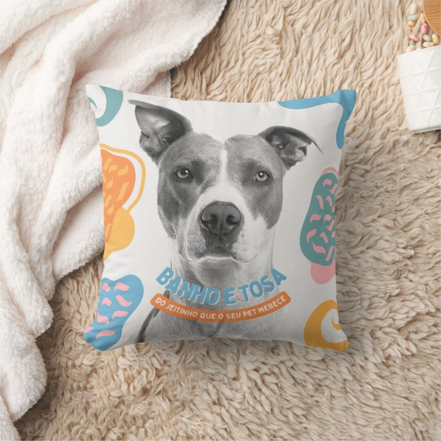 Cute Dog Blanket Design Cushion (Blanket)