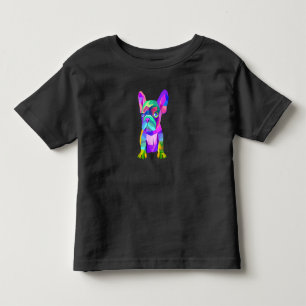 Cute Dog Breed, Colored Bulldog French Gift Toddler T-Shirt