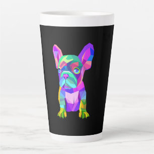 Cute Dog Breed, Coloured Bulldog French Gift Latte Mug