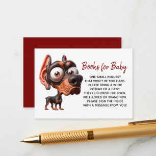Cute Dog Caricatures Baby Shower Boy Enclosure Card