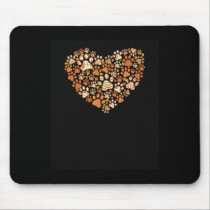 Cute-dog-cat-paw-print-pumpkin-autumn-leaf-fall-th Mouse Pad