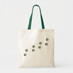 cute dog cat pawprints tote bag