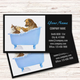 Cute dog cat pet sitter animal sitter pet groomer business card