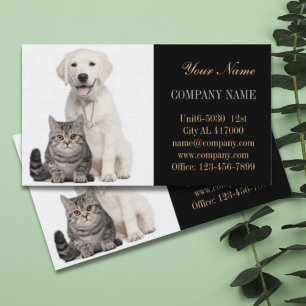 Cute dog cat pet sitter animal sitter pet groomer business card