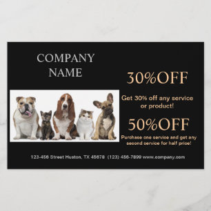 Cute dog cat pet sitter animal sitter pet groomer flyer