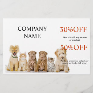 Cute dog cat pet sitter animal sitter pet groomer flyer