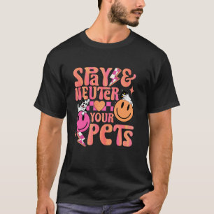 Cute dog cat spay neuter feral cat animal vet pet T-Shirt