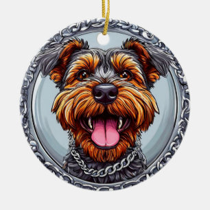 Cute Dog Ceramic Ornament