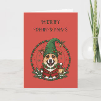 Cute Dog Christmas Card