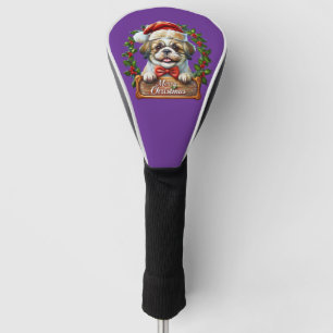 Cute Dog Christmas Ornament - Merry Christmas Golf Head Cover