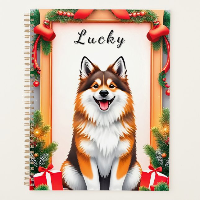 🎁Cute Dog Christmas Planner Holiday Decor Gift ✨ (Front)