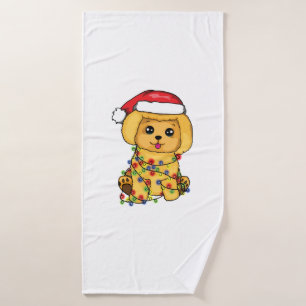 Cute Dog Christmas Premium  Bath Towel