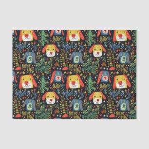 Cute Dog Christmas  Tissue Paper