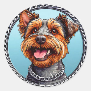 Cute Dog Classic Round Sticker
