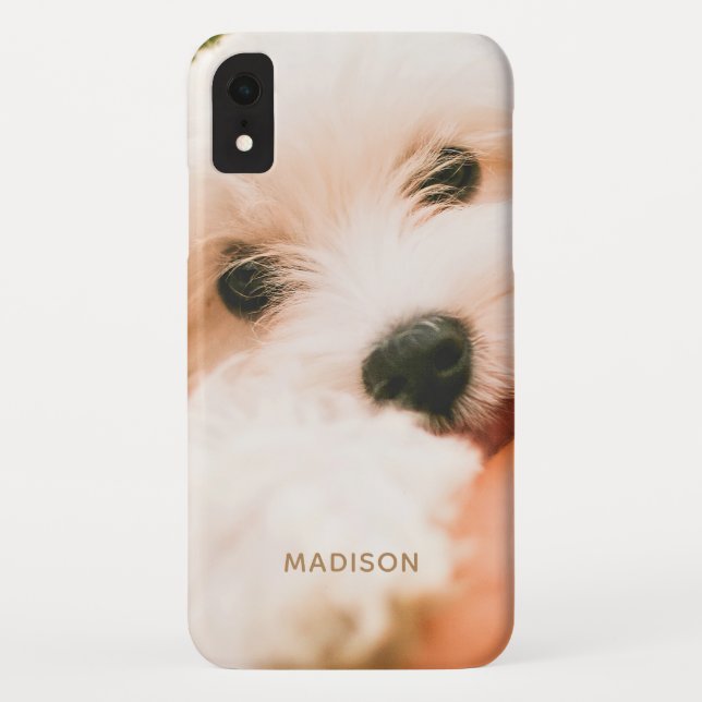 Cute Dog Close-Up custom name phone cases (Back)