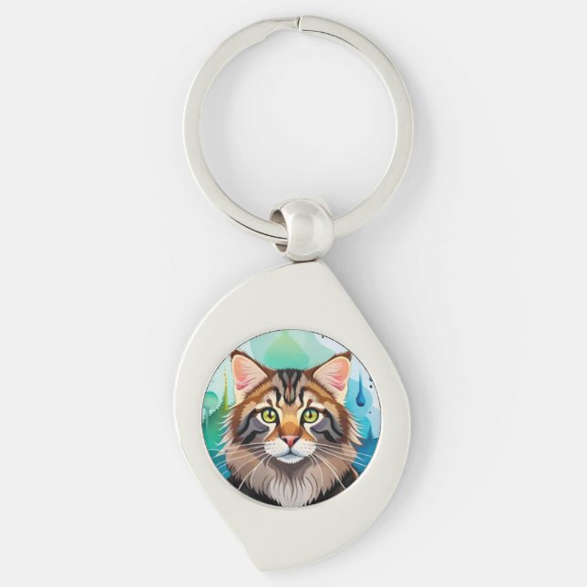 Cute dog close up mini clipboard key ring (Front)