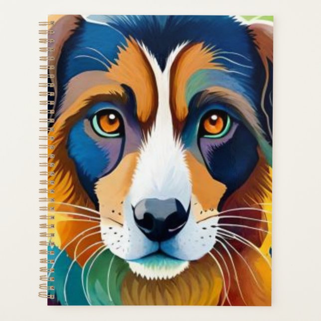 Cute dog close up planner (Front)