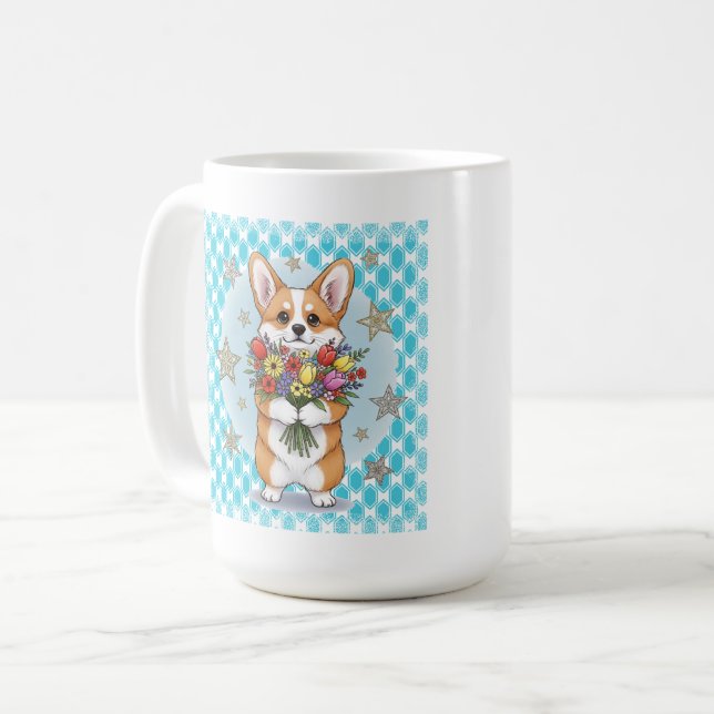 cute dog coffee mug (Front Left)