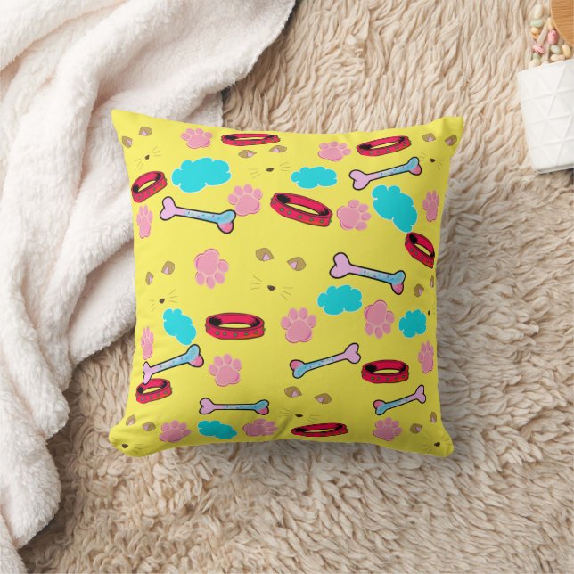 Cute Dog Collar and Bone Design Cushion (Blanket)