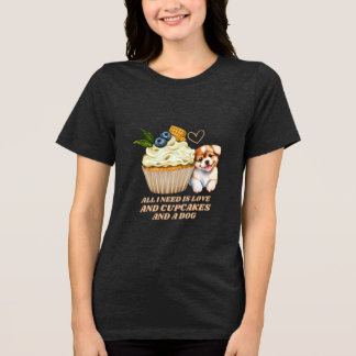 Cute Dog Cupcake Lover Gift Tee