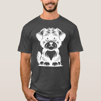 Cute Dog Cute Dog Portrait friend retro T-Shirt