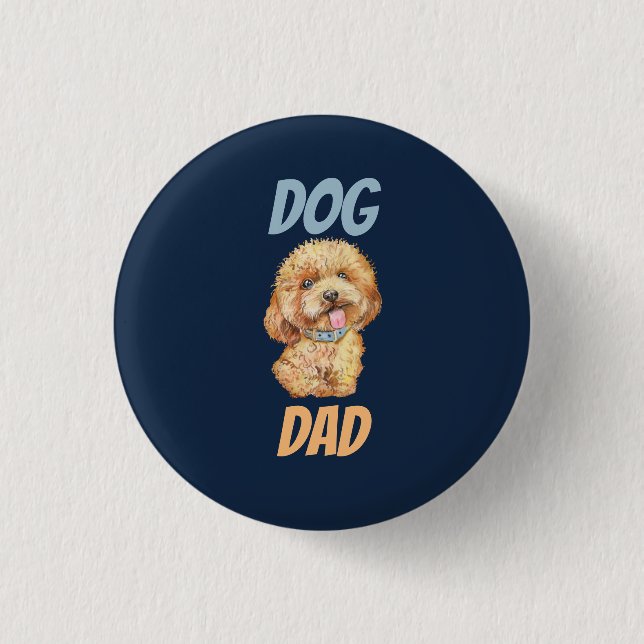 Cute Dog Dad     3 Cm Round Badge (Front)