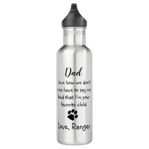 Cute Dog Dad- Funny Father's Day Joke - Dog Humour 710 Ml Water Bottle