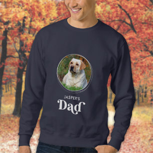 Cute Dog DAD Personalised Retro Pet Photo Sweatshirt