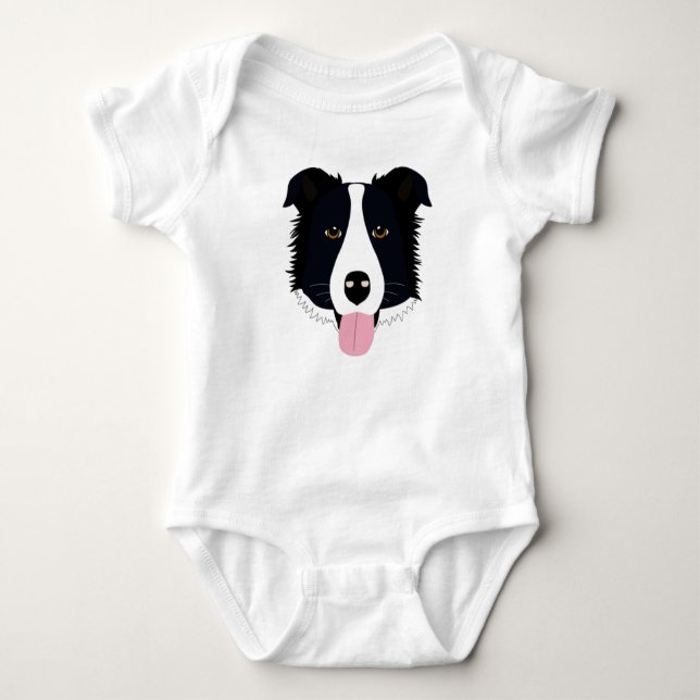 Cute dog design.  baby bodysuit (Front)