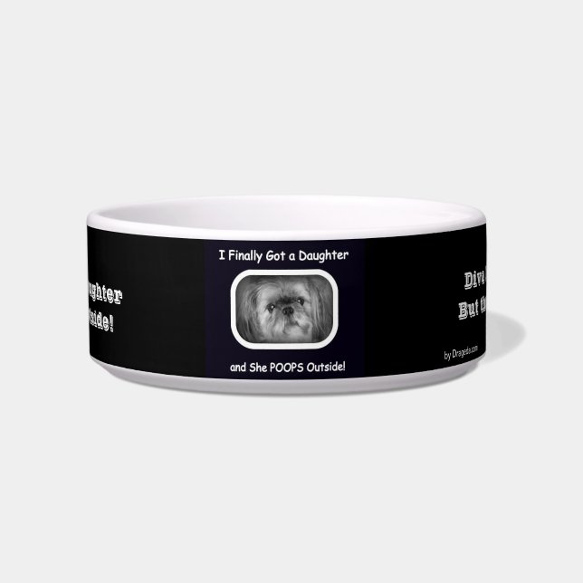 Cute Dog Dish for Shih-Tzu (Front)