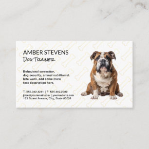 Cute Dog Dog Bone Pattern Business Card